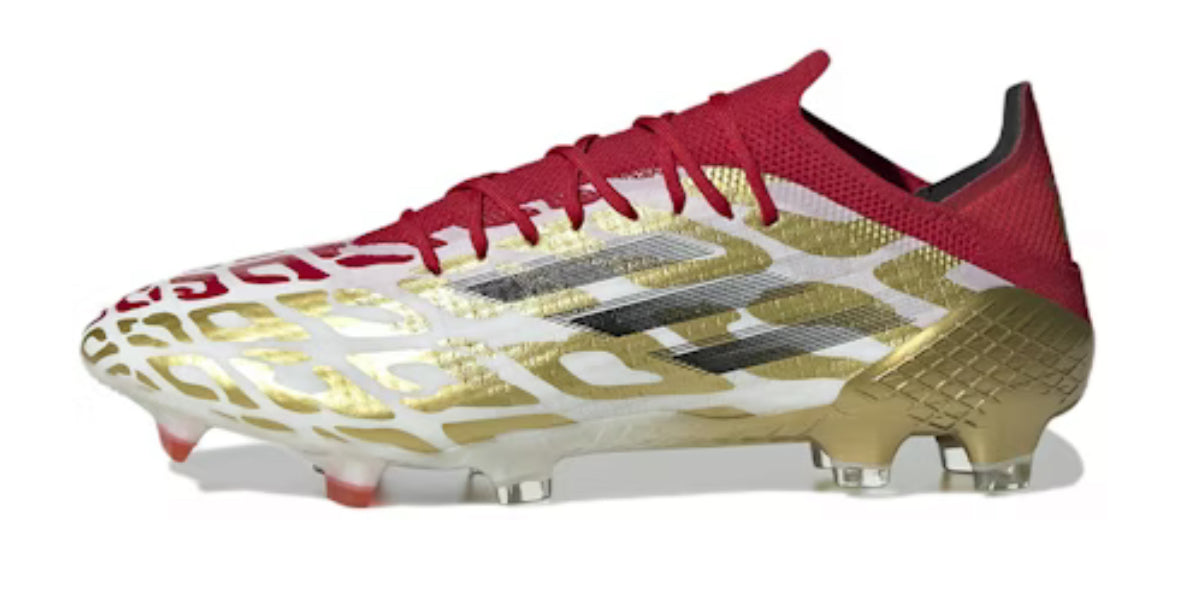 Adidas X Speedflow Mo Salah.1 FG 'White Gold Metallic Scarlet' GX3901