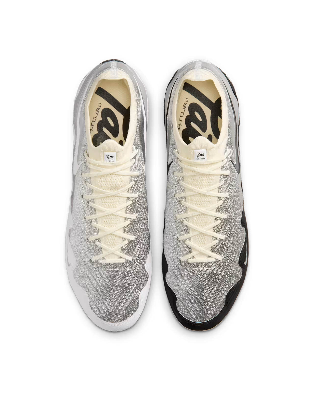 Mercurial Zoom Vapor 16 Elite x Patta FG Metallic Silver and Coconut Milk